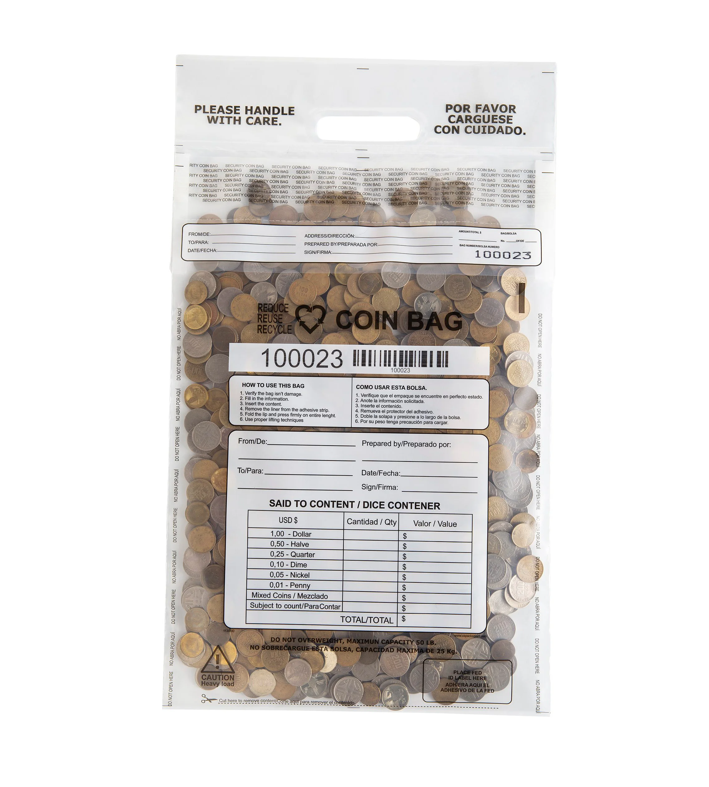 Bolsas para Empaque de Monedas